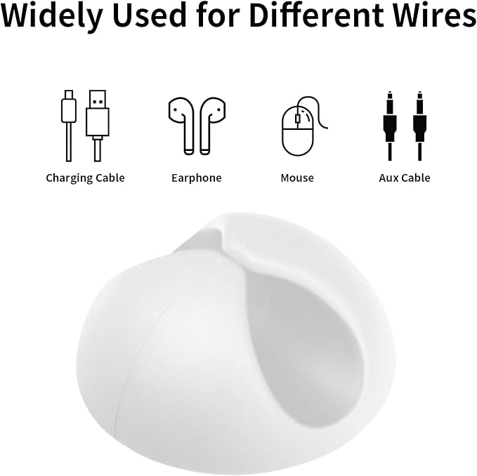 Flezoo Cord Holder Cable Clips, Office or Mouse - Image 3
