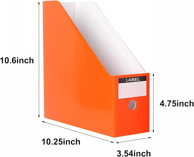 Foldable Desk File Holder Organizer Sturdy Cardboard Magazine Storage Box - Image 2