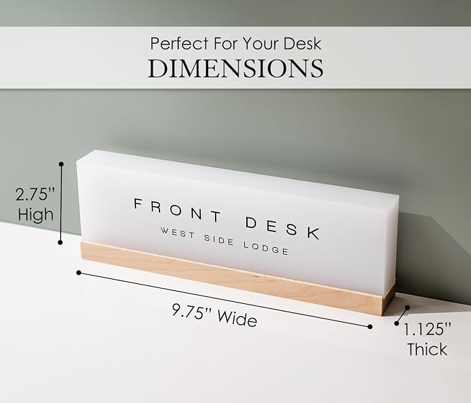 Personalized Acrylic Name Block w/Wooden Base - Image 4