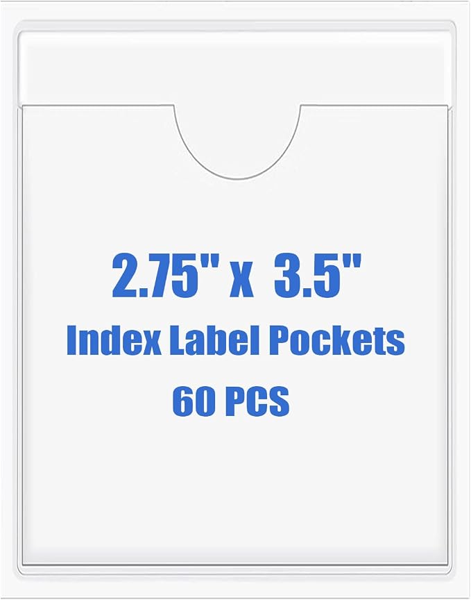 Origin-Joy 60 PCS Self Adhesive Index Card Pockets by Origin-Joy