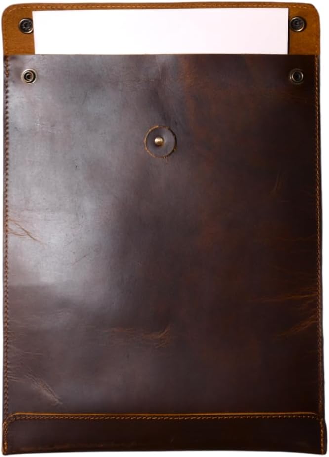 Leather Mailing Envelope Document Holder, Leather Portfolio Binder, A4 Letter - Image 2