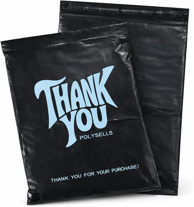 POLYSELLS Thank You Poly Mailers 12x15.5 inches 50 Pcs Waterproof Self-Sealing by POLYSELLS