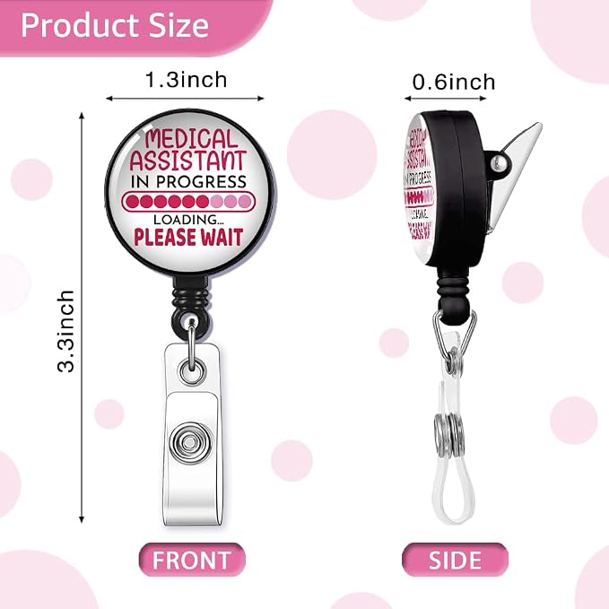 Medical Assistant in Progress Please Wait Badge Reel Retractable - Image 2