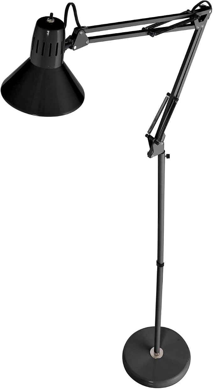 Bostitch Office VLF100F Swing Arm Metal Floor Lamp, Includes Replaceable LED - Image 8