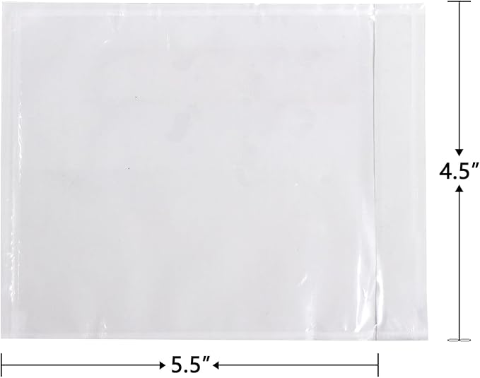 iMailer - 500 PCS 4.5"x5.5" Packing List Pouch- Clear Plastic Envelopes - Image 2