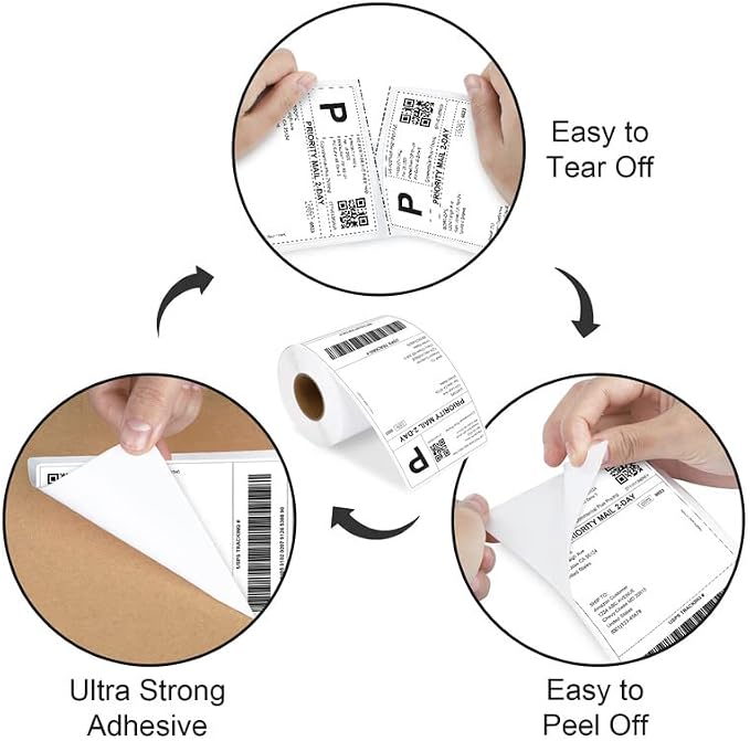 4x6 Direct Thermal Labels with 220 Labels/Roll - Image 2