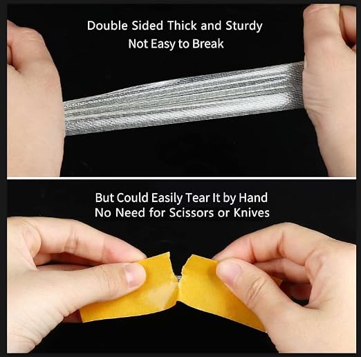 MILEQEE 2Pack Double Sided Tape Heavy Duty, 1in x 164FT, Extra Large Universal - Image 3
