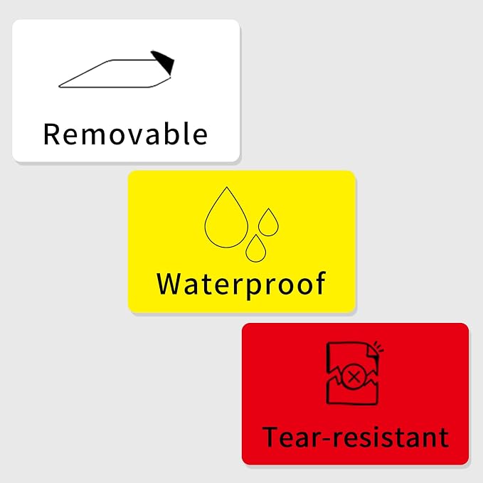 3×5 Inch Red Removable Thermal Labels, Waterproof Thermal Label, 240 Sheets per - Image 2