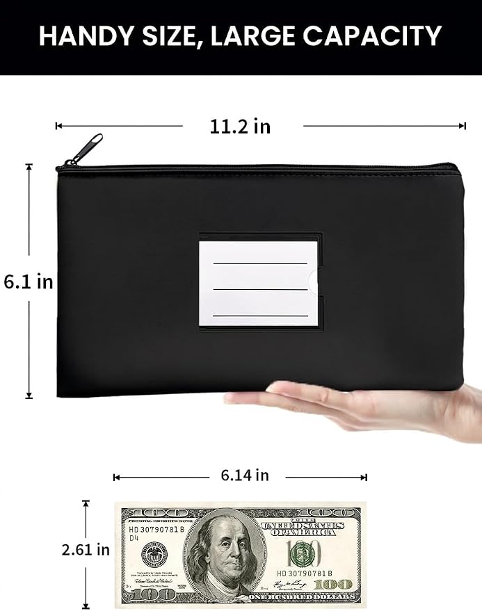 2-Pack Bank Deposit Money Bags - Image 2