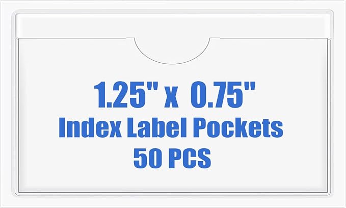 Origin-Joy 50 PCS Self-Adhesive Index Label Pockets by Origin-Joy
