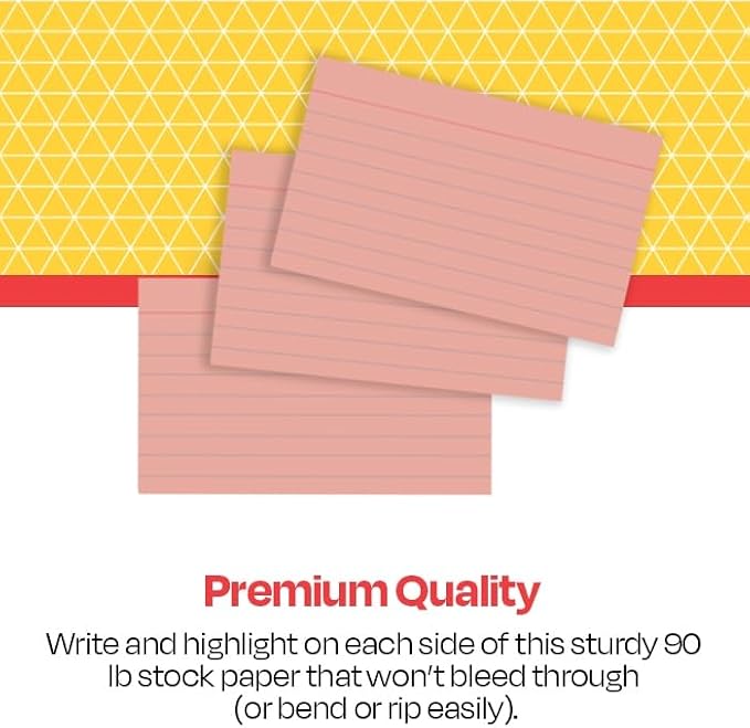 School Smart Ruled Index Cards, 3 x 5 Inches - Image 5