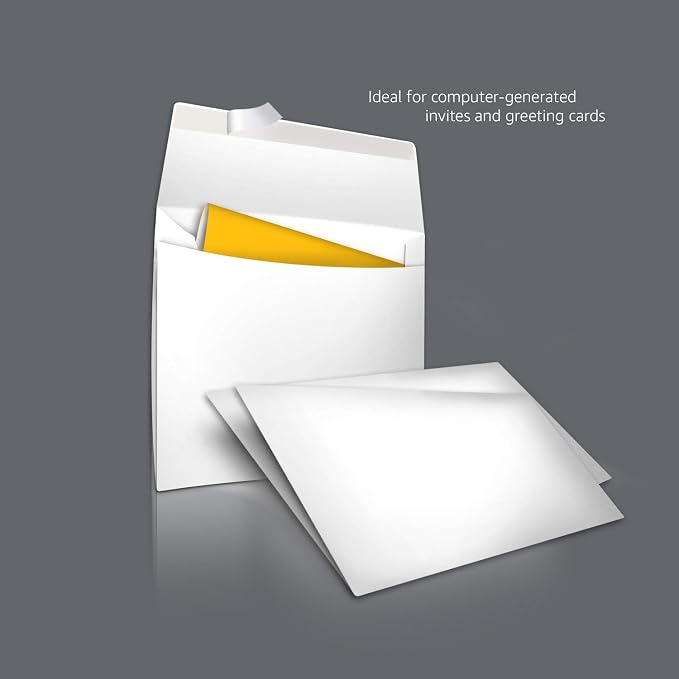 Amazon Basics A9 Blank Invitation Mailing Envelopes, Peel & Seal, No Licking - Image 3