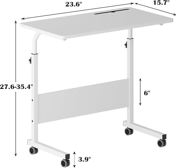 DlandHome Rolling Desk Adjustable Standing Desk, Mobile Side Table 31.4 Inches - Image 2