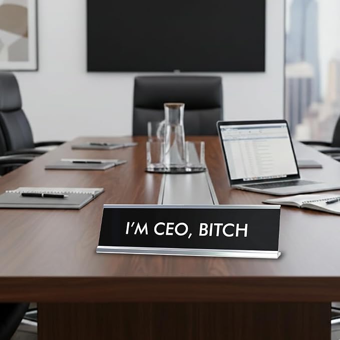 Signs ByLITA I'M CEO, BITCH Novelty Desk Sign - Image 3