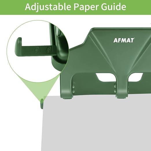 AFMAT 3 Hole Punch Heavy Duty, 40-Sheet Three Hole Punch, 50% Reduced Effort - Image 6