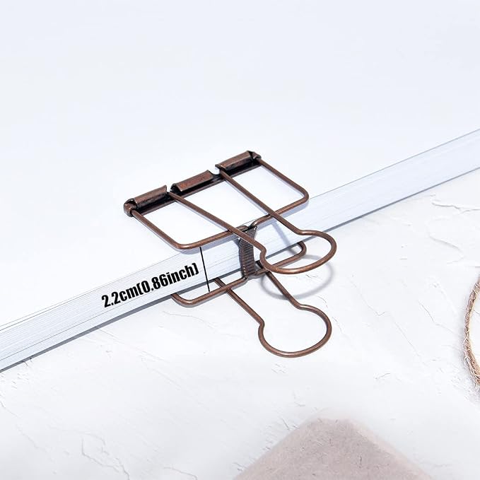 Extra Large Binder Clips 2 Inch, Big Paper Clamps Copper - Image 5