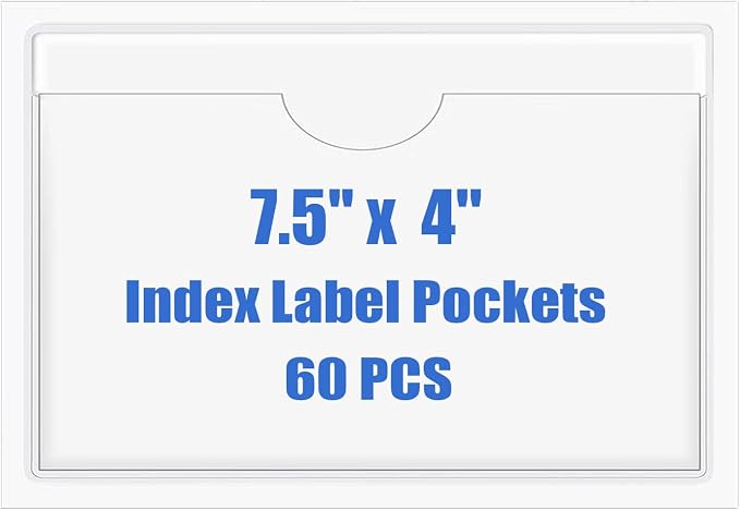 Origin-Joy 60 PCS Self Adhesive Index Card Pockets by Origin-Joy
