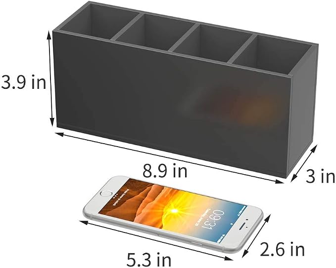 NIUBEE Acrylic Pen Holder 4 Compartments - Image 3