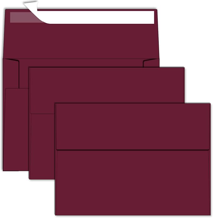 5x7 Envelopes For Invitation A7 Envelope white, 50 pack 5x7 card Envelopes Self by Rinrda