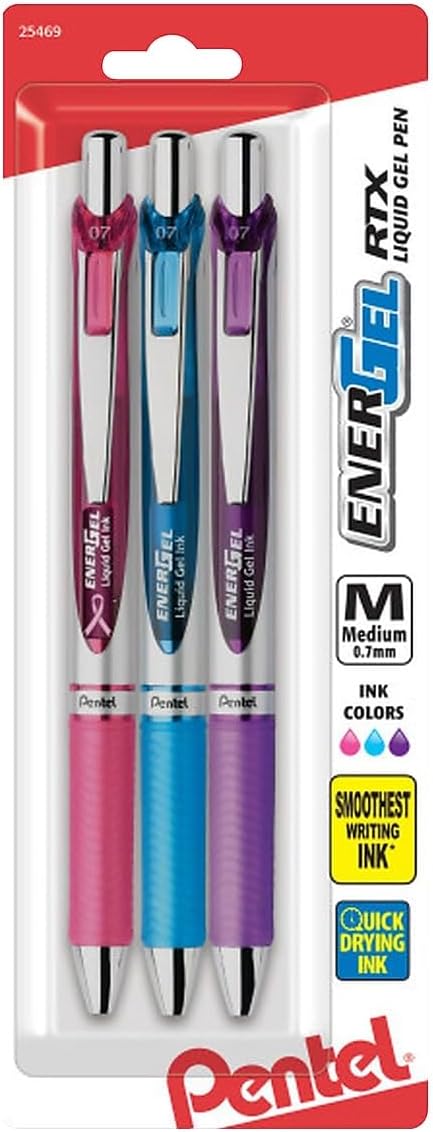 Pentel EnerGel Deluxe RTX Retractable Liquid Gel Pen, Medium Line, Metal Tip by PentelofAmerica