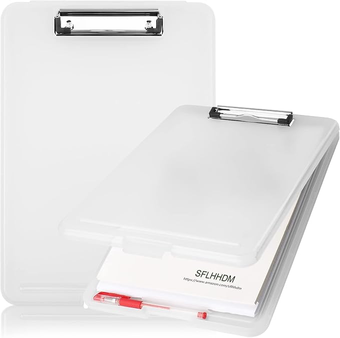 Clipboard with Storage, Storage Clipboard with Clip, Clipboards Foldable by SFLHHDM