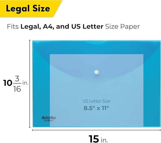 FLEXOFFICE 12 Pack Blue Plastic Envelopes - Image 2