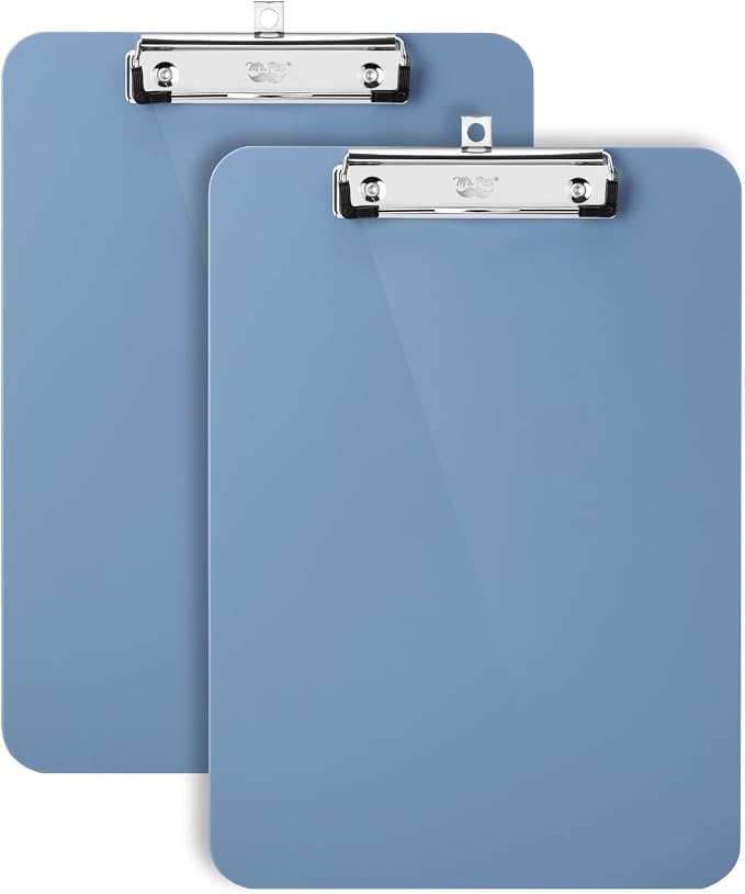 Mr. Pen- Plastic Clipboard, 12.5" x 9", 2 Pack by MrPen