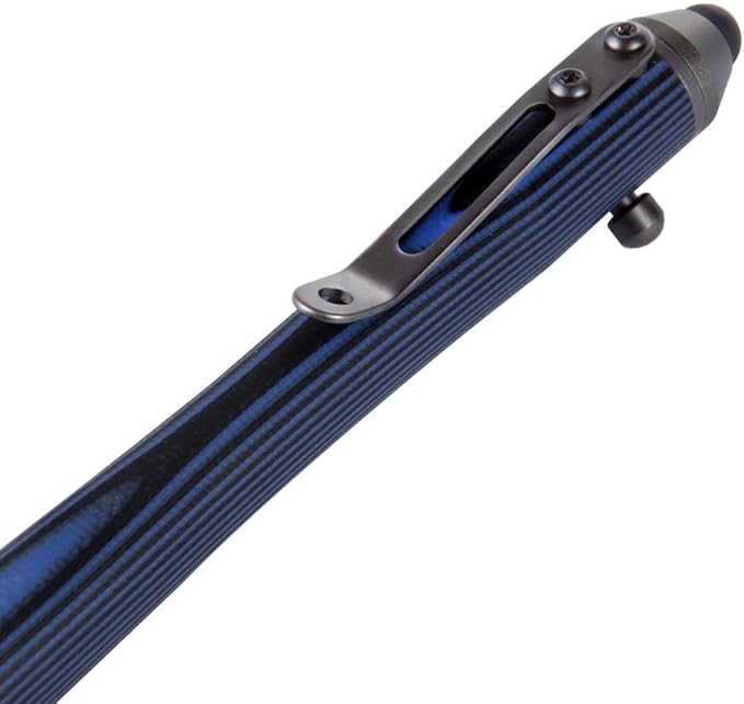 Cool Hand 5.7'' Bolt Action Pens, EDC Ballpoint Ink Refillable, Stylus for Touch Screen, G10 Body w/Pocket Clip, Ergonomic Grip, with a Free Refill, 5374-N