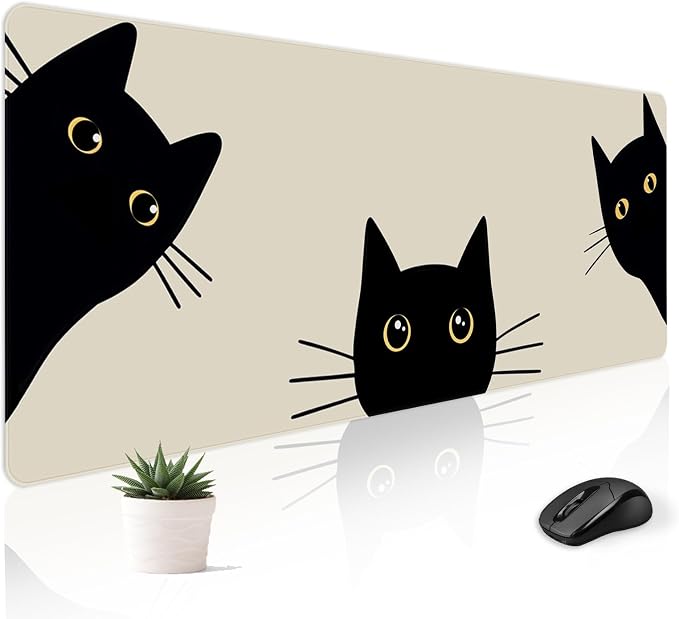 Mousepad Desk Mat Gaming Large Keyboard Cute Office Desktop Computer Laptop Cat by Stanoha