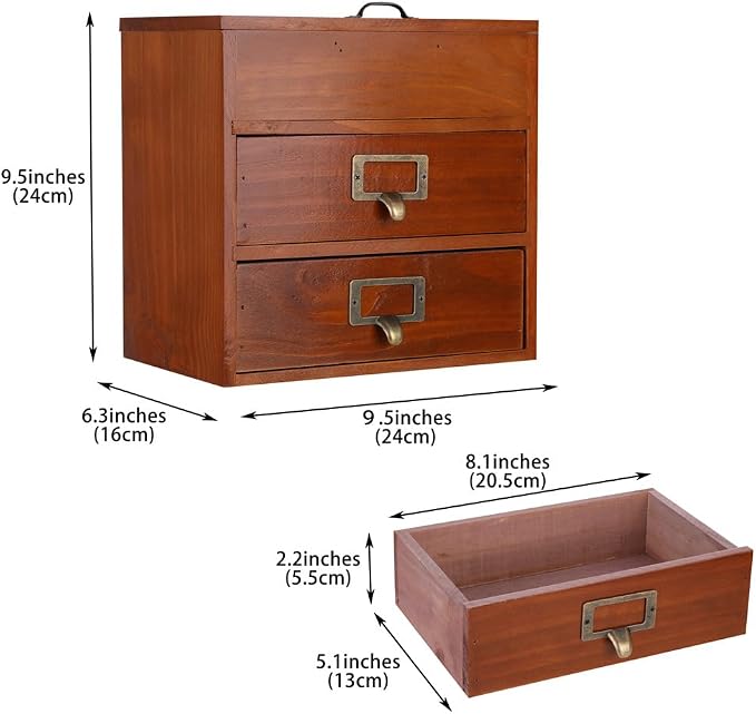 Wooden Storage Box Desk Organizer - Image 3