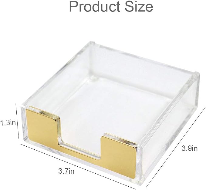 MultiBey Clear Acrylic Desktop Set Self-Stick Note Holders & Staple Removers - Image 2