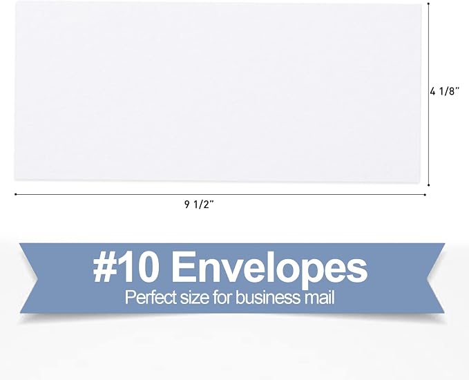#10 Security Self-Seal Envelopes, PANDRI Windowless Business Mailing Envelopes - Image 2