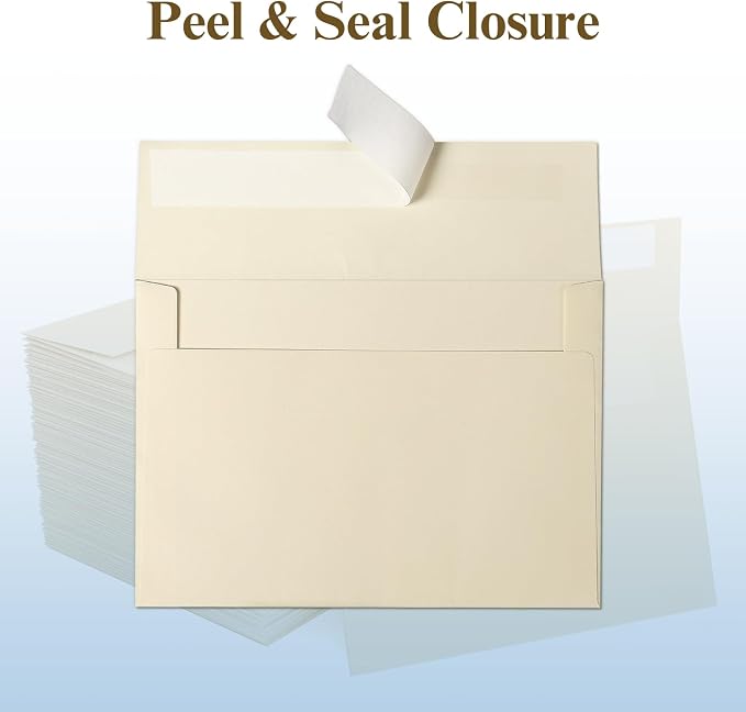 Ivory Blank Cards and Envelopes, Goefun 5x7 Flat Cream Cardstock and A7 - Image 4