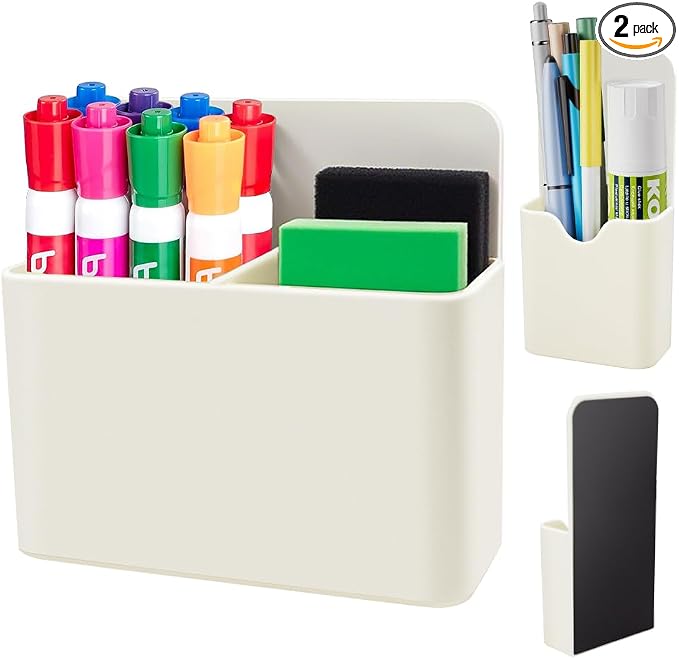 KITANIS Magnetic Pen Holder, 2 Pack Magnetic Dry Erase Marker Holder by KITANIS