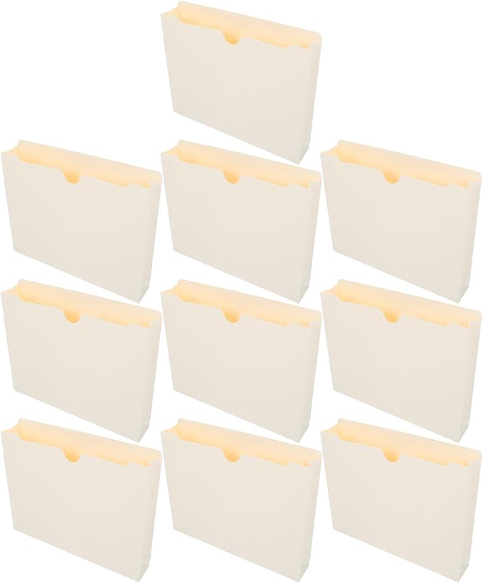 BESTYASH 10pcs Manila File Folders A4 Size Paper Folders by BESTYASH