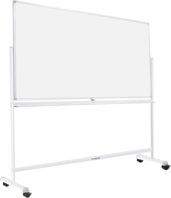 H-Qprobd Mobile Whiteboard 72"x40" Magnetic Dry Erase Board with Stand Double-Sided Rolling Whiteboard for Office, Home & School-DeskLoop Office