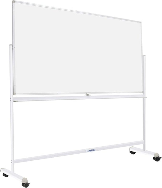 H-Qprobd Mobile Whiteboard 72"x40" Magnetic Dry Erase Board with Stand Double-Sided Rolling Whiteboard for Office, Home & School-DeskLoop Office