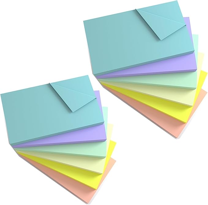 960 Sheets 3x5 Inches Large Sticky Notes,Self-Stick Post Stickies Colorful Super Sticking Power Memo Pads for Teacher Supply,School and Office-DeskLoop Office