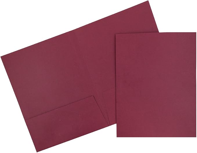 JAM PAPER Two Pocket Textured Linen Presentation Folders by JAMPaper