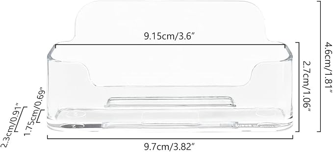 HSYMQ Acrylic Business Card Holder 6 Pack - Image 4