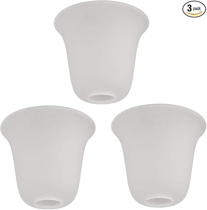 Eumyviv 3 Pack Bell Shaped Frosted Glass Lamp Shade Replacement by Eumyviv