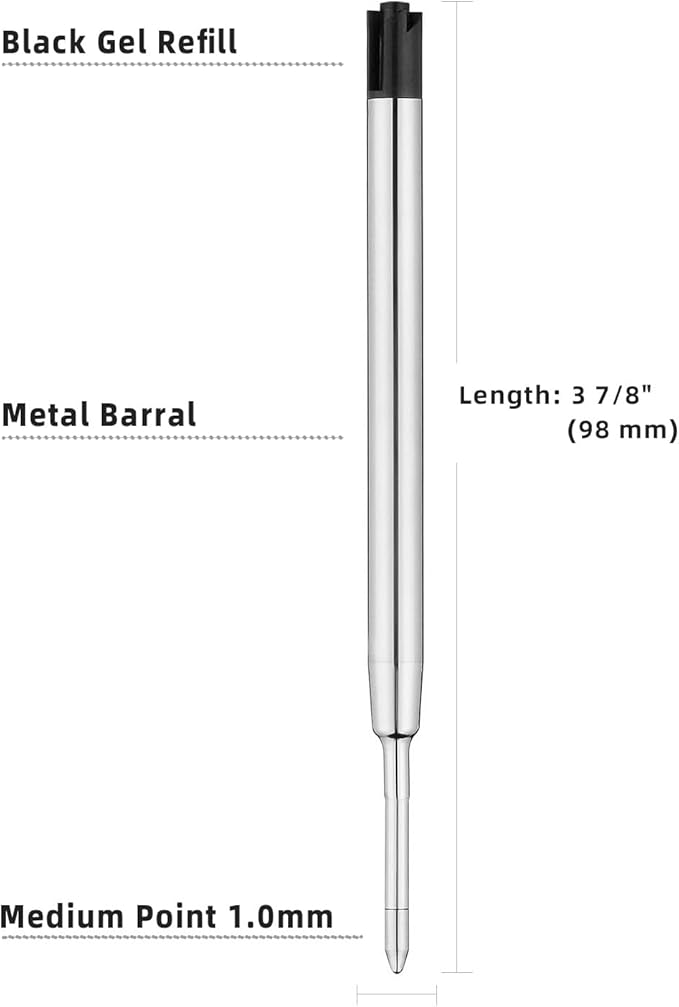 Ballpoint Ink Pen Refills for Parker Pen Refill for Twist Rollerball Pens - Image 2