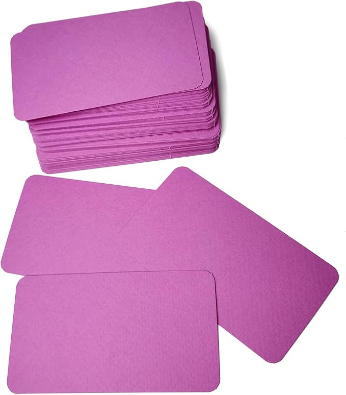 PPAPPAPPIYO 3.5x2 rounded corner index cards180gsm Thick Cardstock, Blank - Image 4