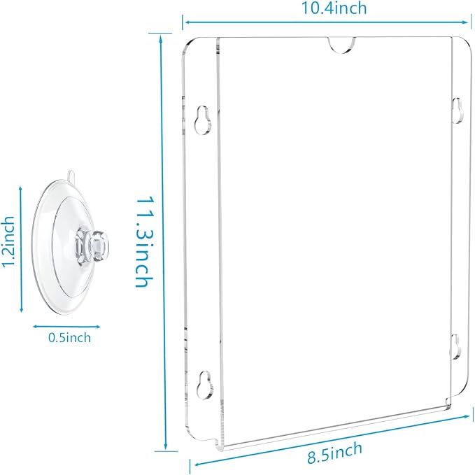 Pecmuikee Acrylic Window Sign Holder Suction Cups 8.5×11, Restaurant - Image 2