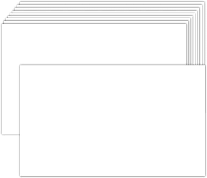 300 Pack White Blank Index Cards 3x5 Unlined Note Cards, Goefun 80lb Heavy Duty by Goefun