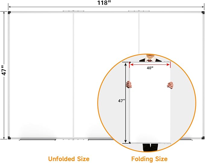 XBoard Extra Large Magnetic Whiteboard 118 x 48 Inch - Image 3