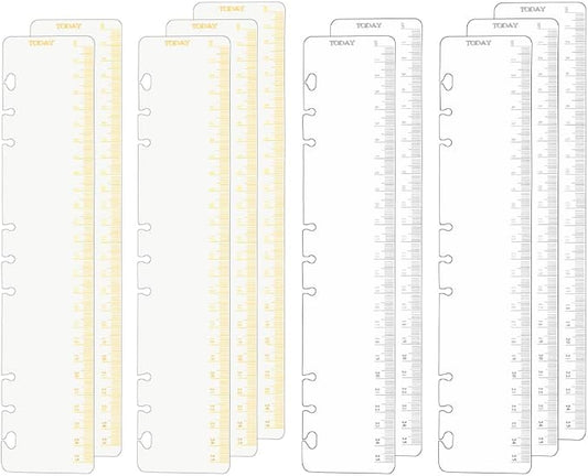10pcs B5 Binder Dividers Ruler Gold Hot Stamping 25cm Scale 9 Holes Gilding by MEIYITIAN