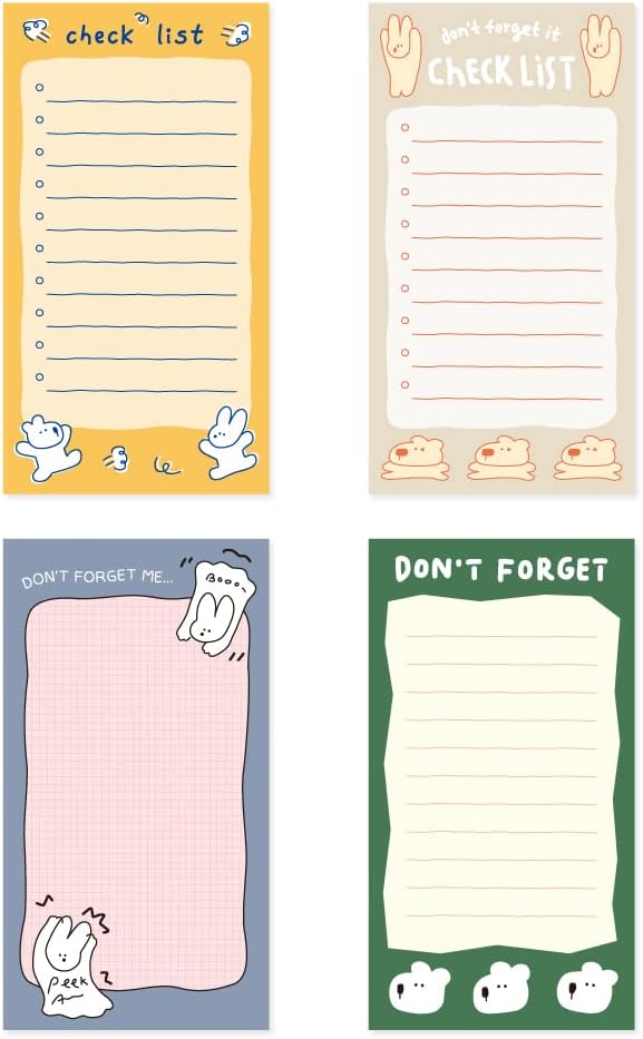 Monolike Memopad Happy and Lucky Petit Petit A SET by Onlythingsilike