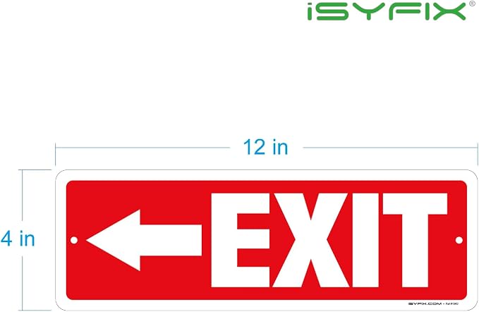 iSYFIX Exit Signs 12 Pack 12x4 Inch - Image 8