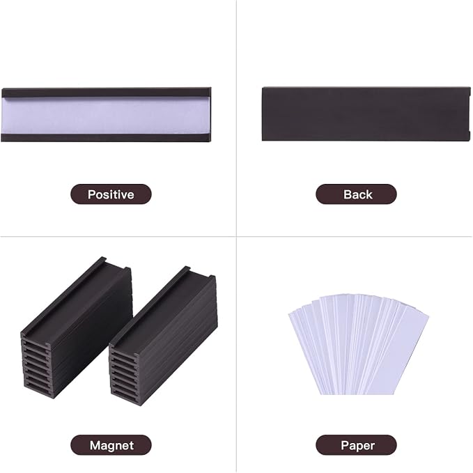Magnetic Label Holders with Magnets Magnetic Data Card Holders with Clear - Image 5